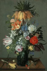 Nature morte de fleurs avec couronne impériale